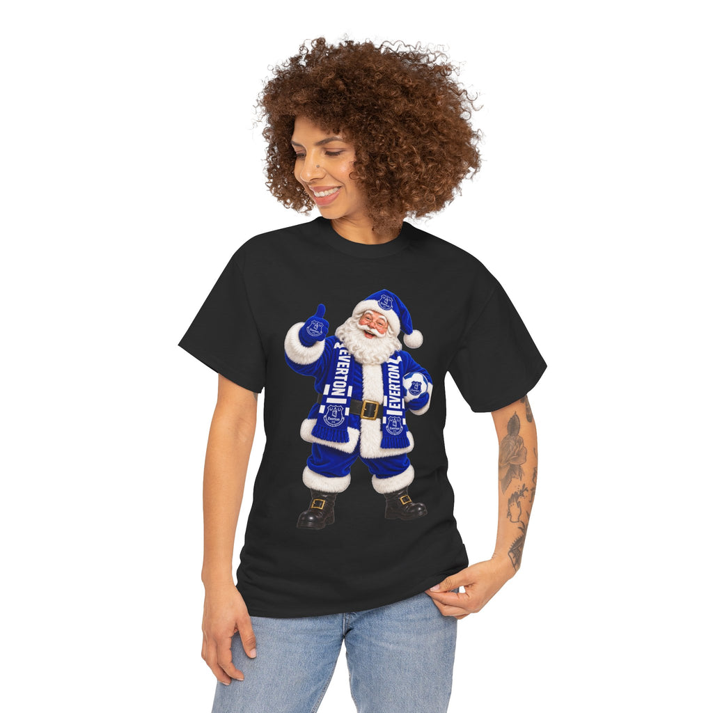 Everton Santa Scarf Christmas Tee - Holiday Vintage Santa T-Shirt