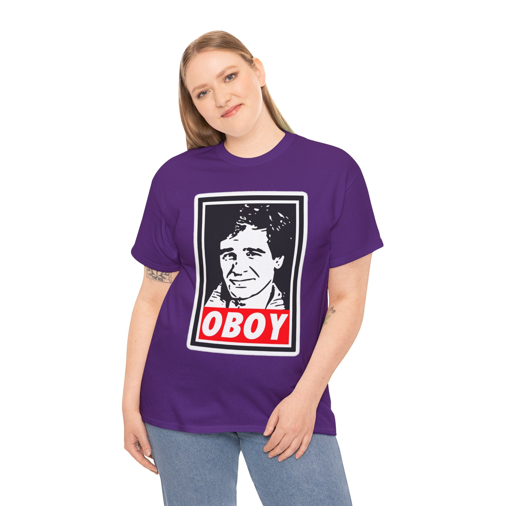 Oboy Quantum Leap Graphic Tee — Retro Pop Art Portrait T‑Shirt