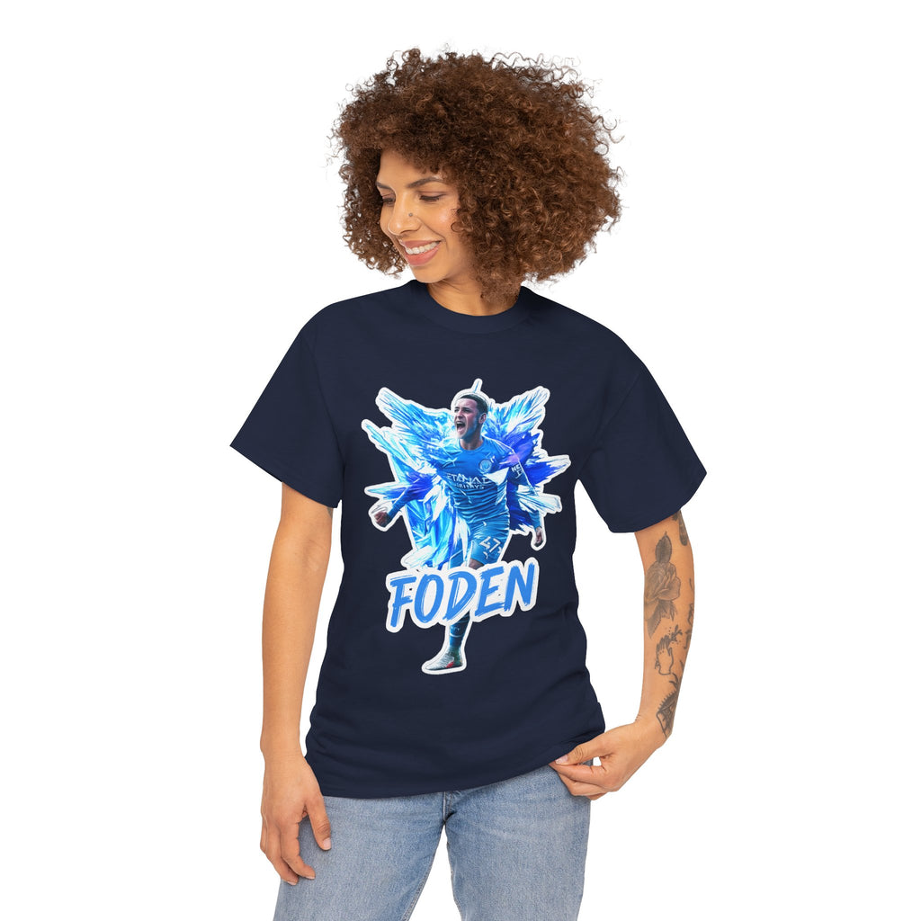 Phil Foden Manchester City Soccer T‑Shirt — Blue Graphic Football Fan Tee
