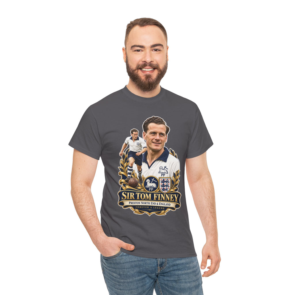 Sir Tom Finney Tribute T-Shirt – Vintage Preston North End & England Football Tee