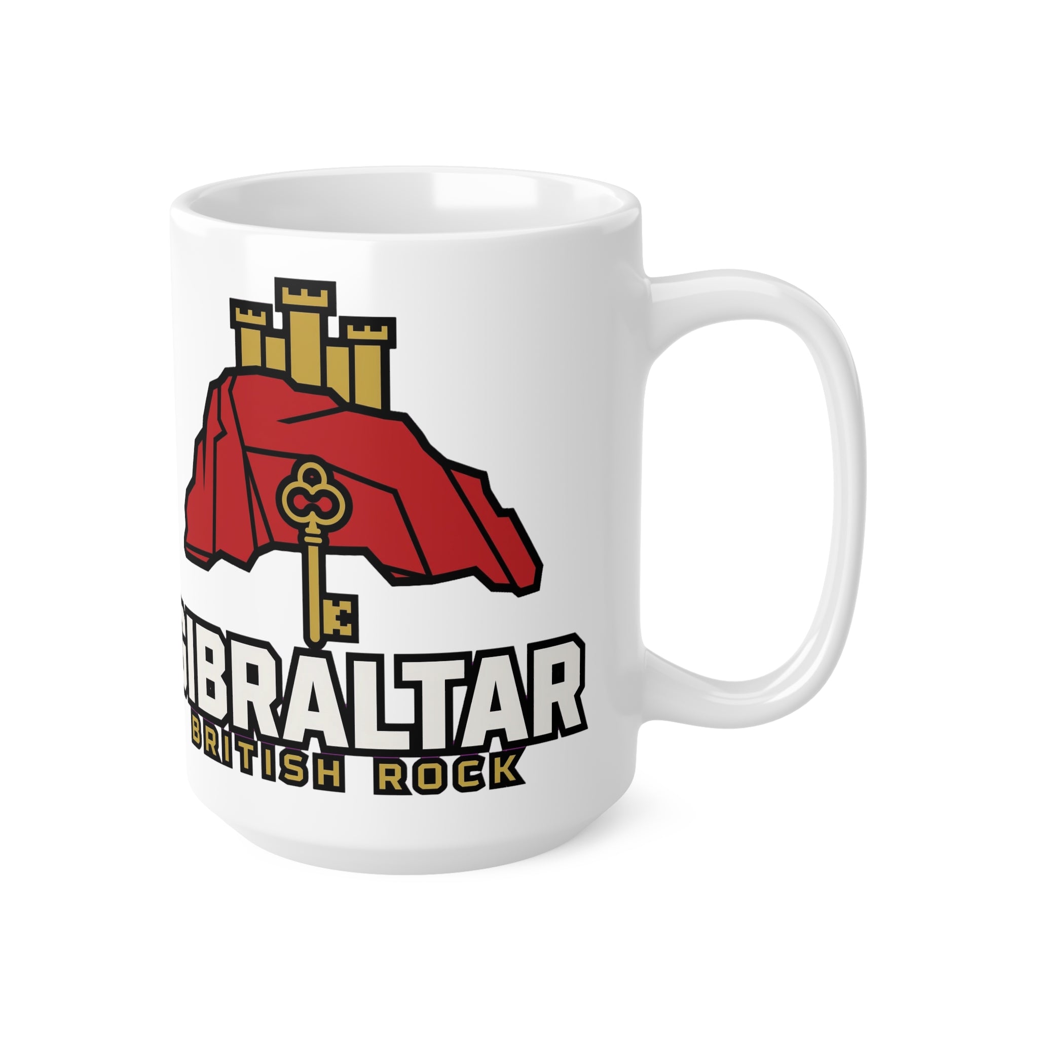 Gibraltar British Rock Ceramic Coffee Cups, 11oz, 15oz