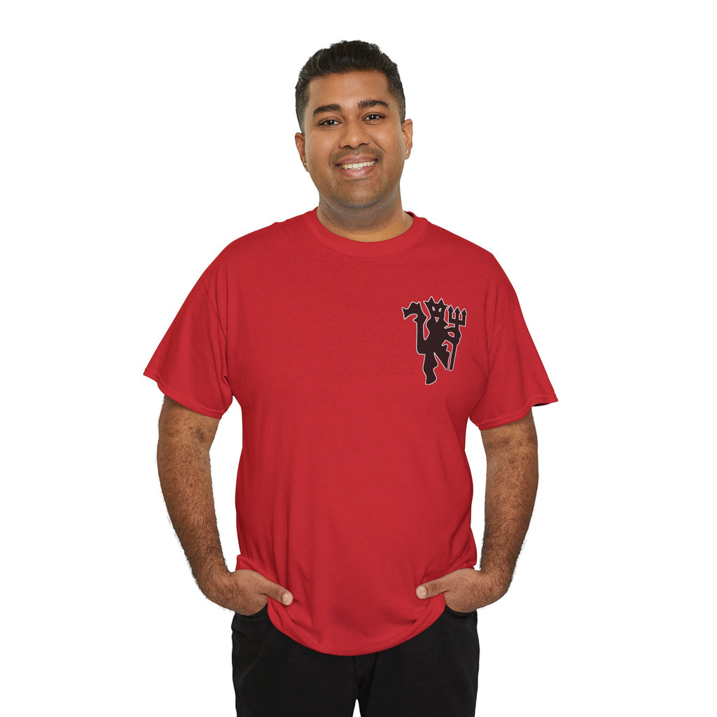 Manchester United Devil Cotton T-Shirt – Retro Trident Football Crest Tee