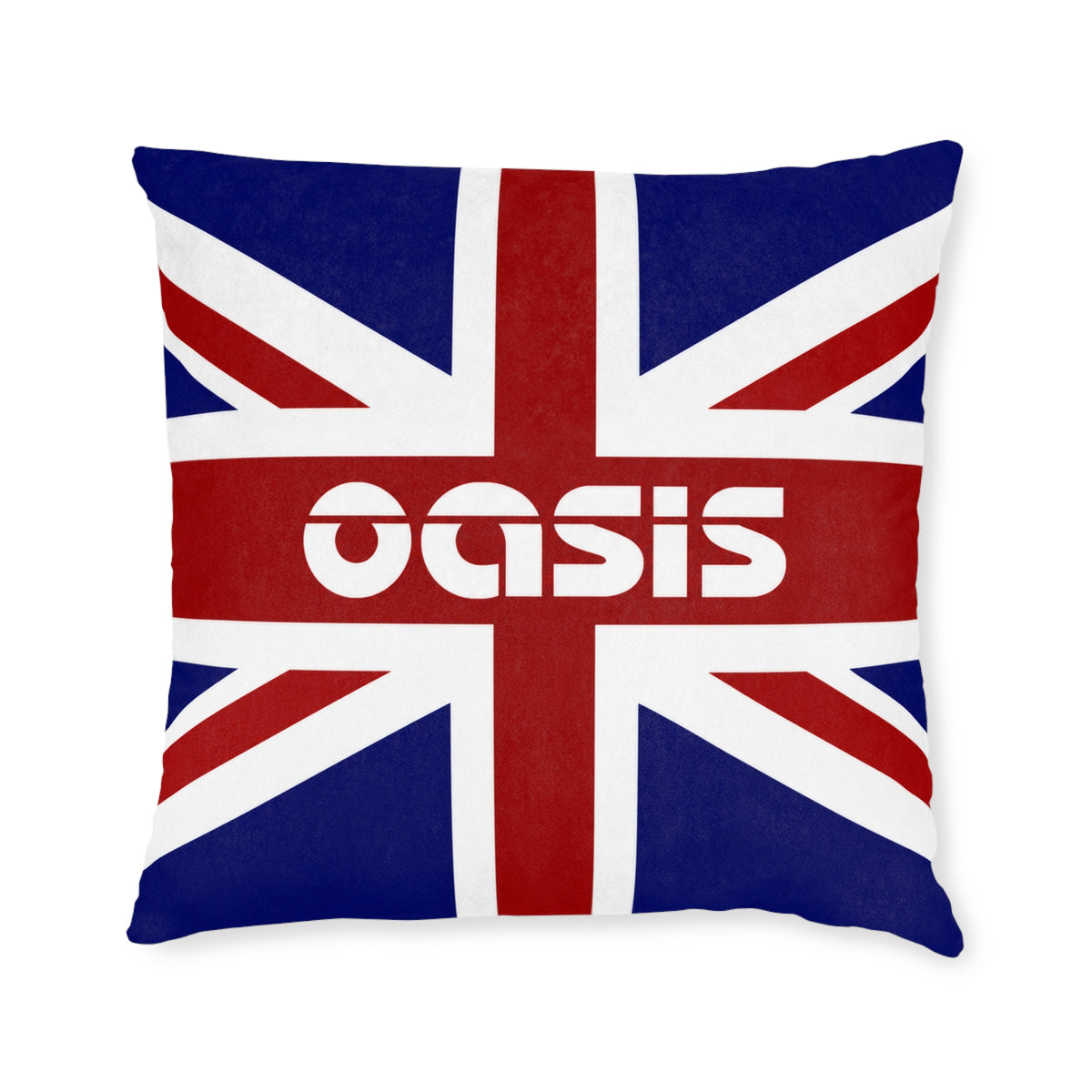 Union Jack Oasis Accent Pillow – British Rock Band Throw Cushion