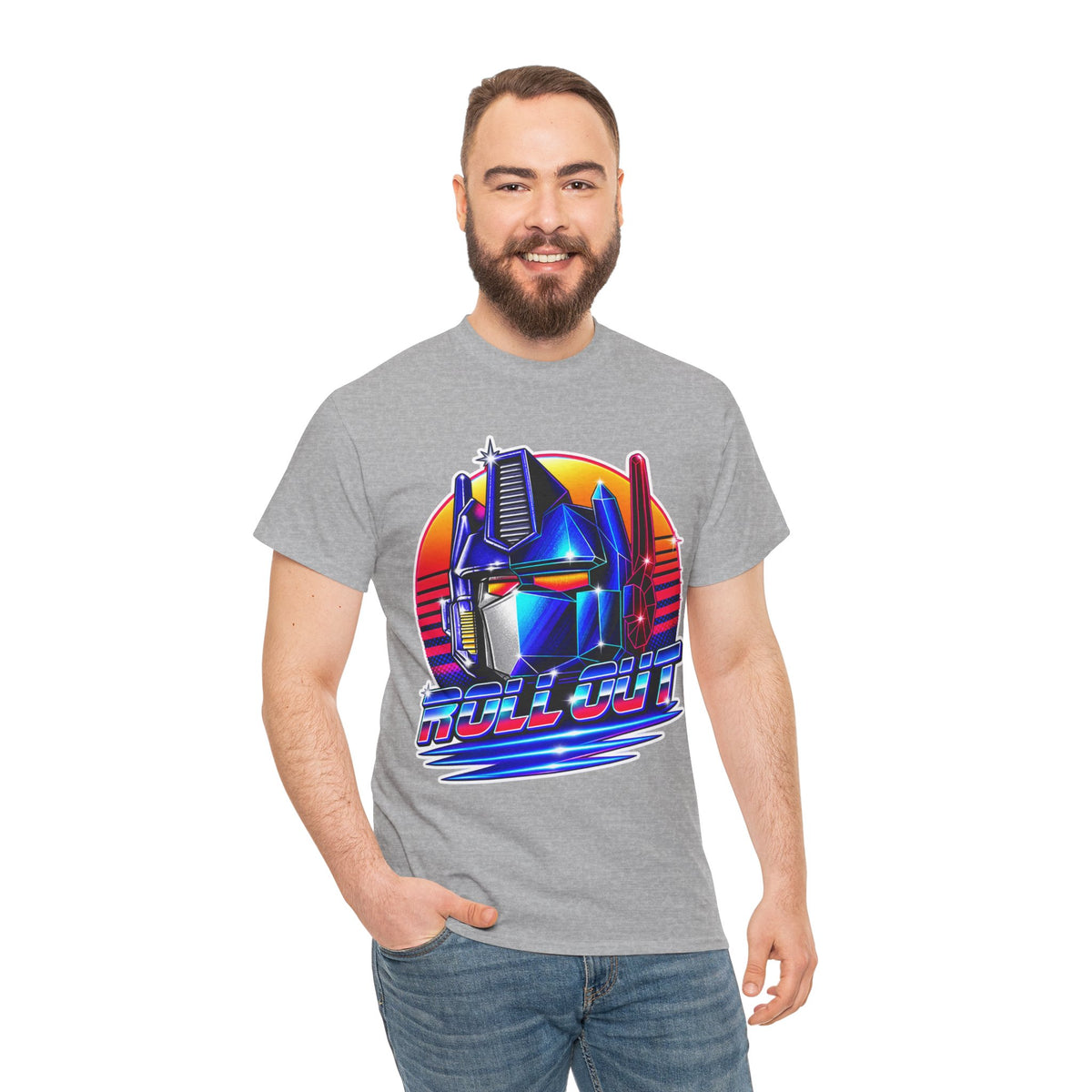 “Roll Out” Optimus-Inspired Graphic Transformers Cotton T-Shirt