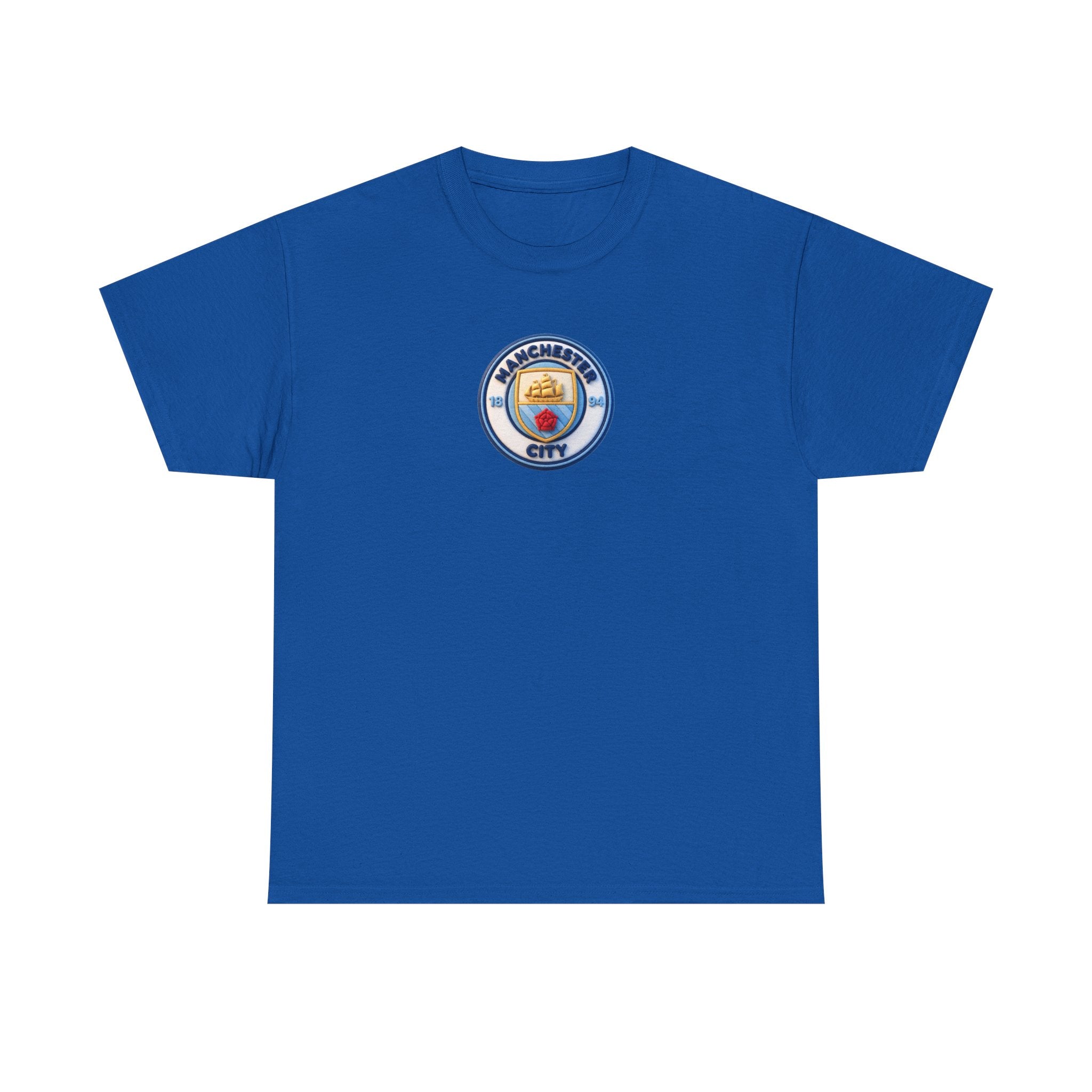 Manchester City Crest Unofficial 3D T-Shirt — Minimal Soccer Logo Tee