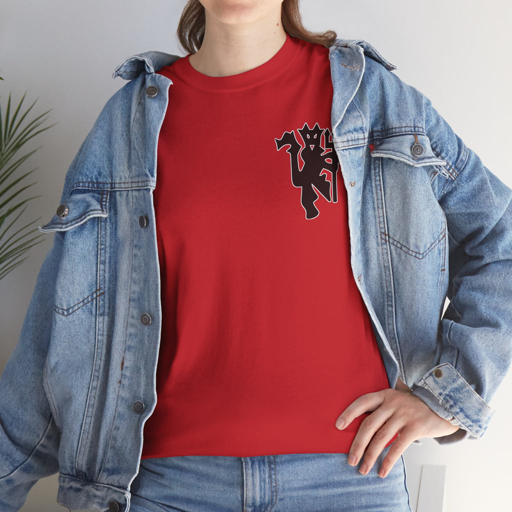 Manchester United Devil Cotton T-Shirt – Retro Trident Football Crest Tee
