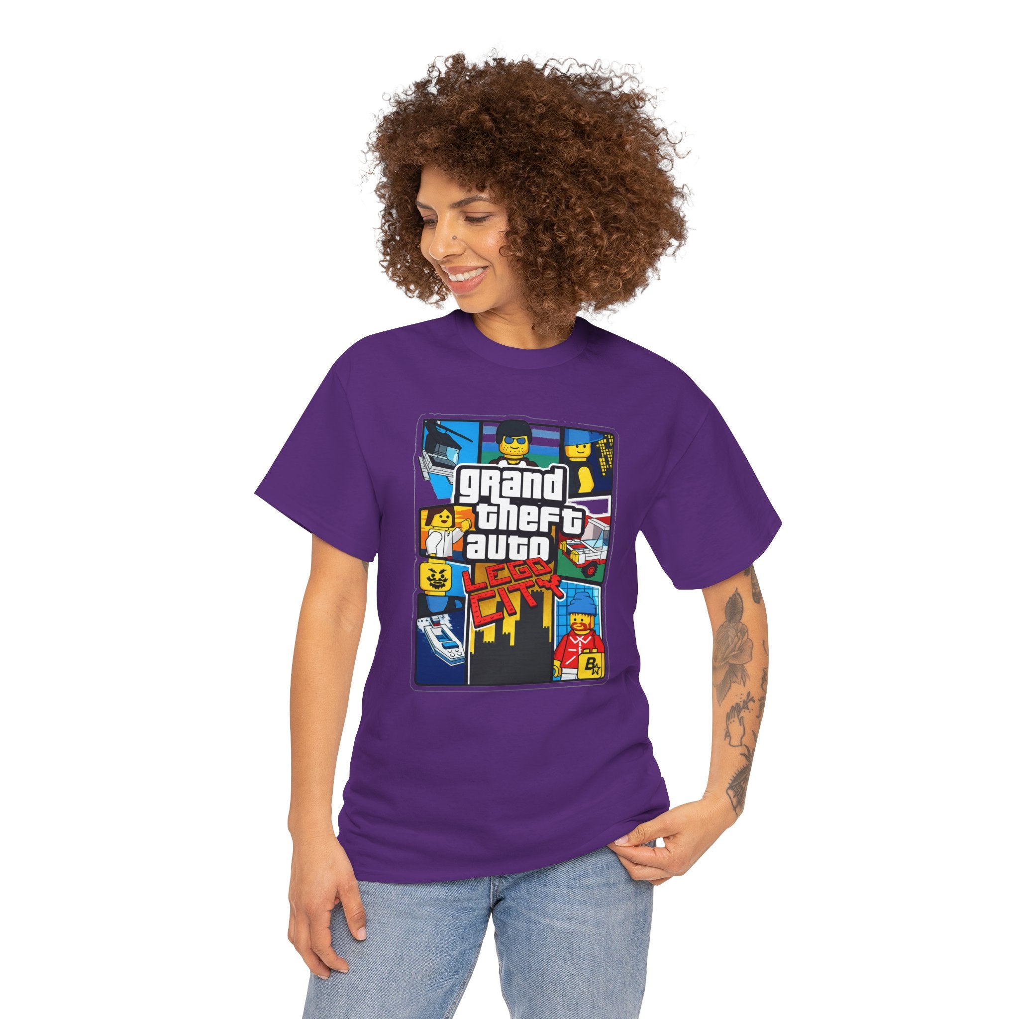 GTA Lego City Retro Block-Style 'Grand Theft Auto' Graphic Tee