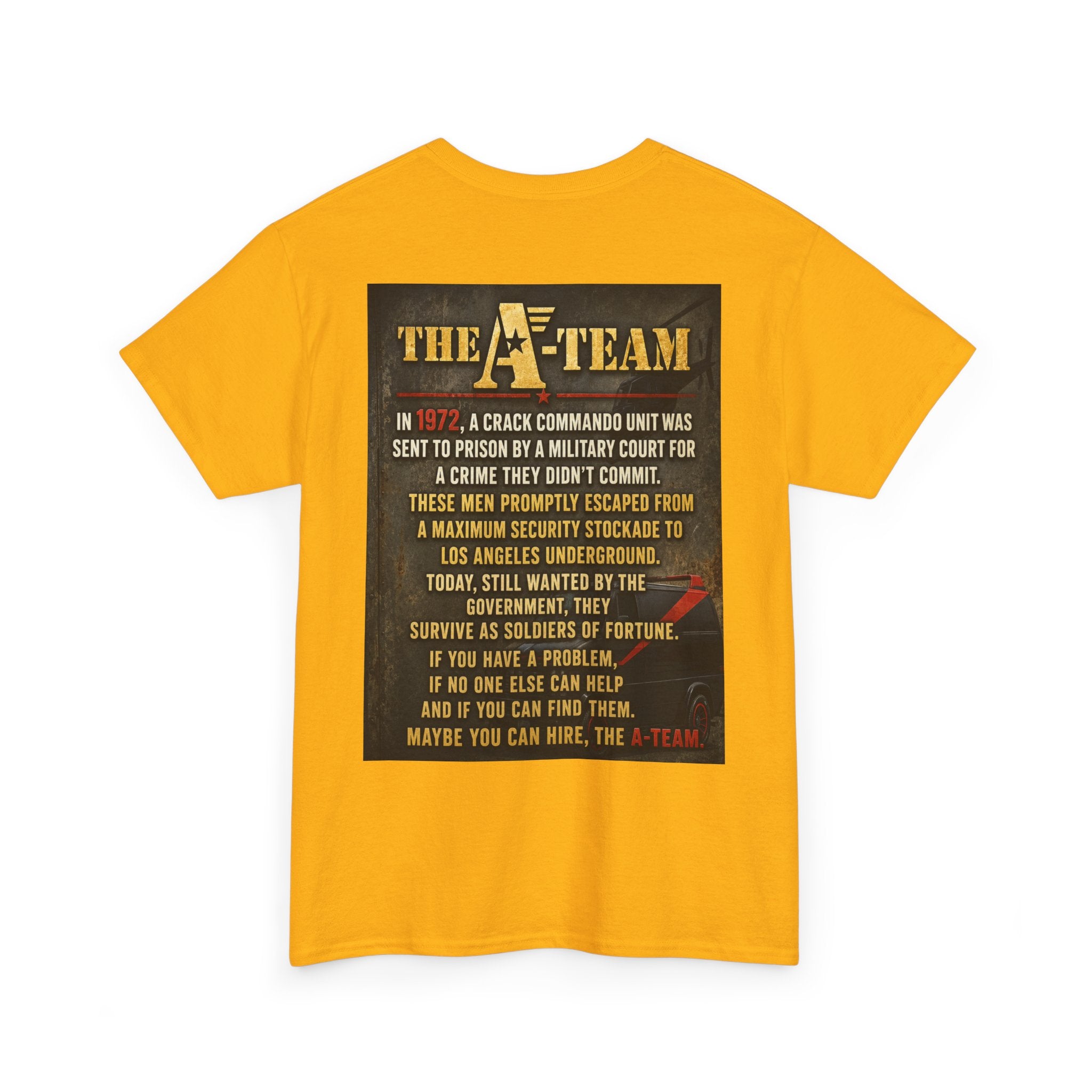 A-Team Graphic Tee — Retro TV Series Logo & Character Poster T-Shirt