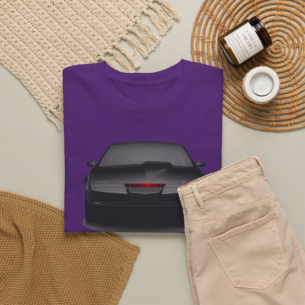 KITT-Inspired Retro Sports Car Tee — Front View Knight Rider Car Graphic Shirt