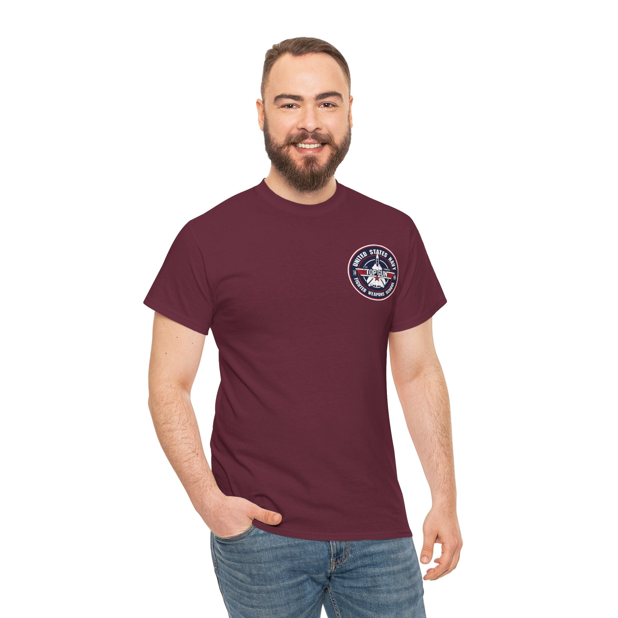 US Navy Top Gun School T-Shirt — 'High Speed' Vintage Cotton T-Shirt