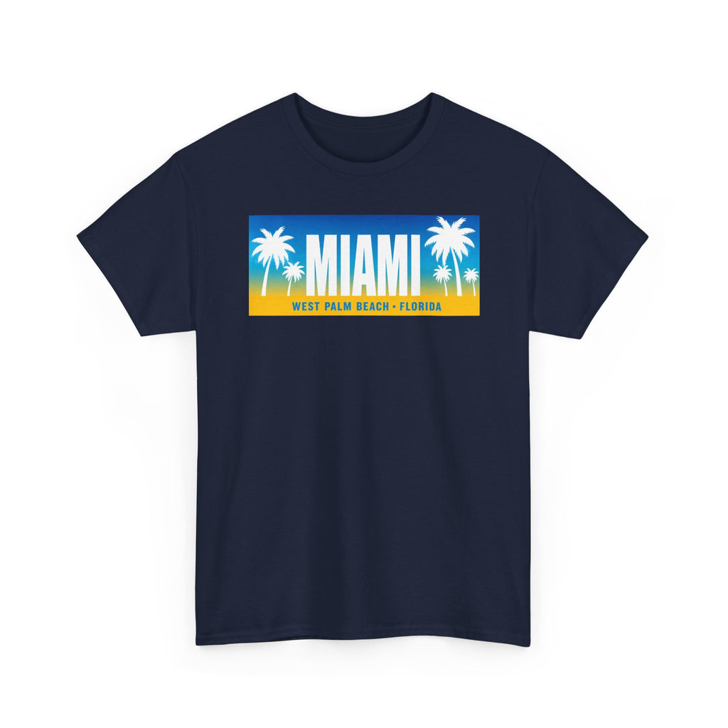 Miami West Palm Beach Vintage Tee — "MIAMI" Beach Palm Trees T‑Shirt