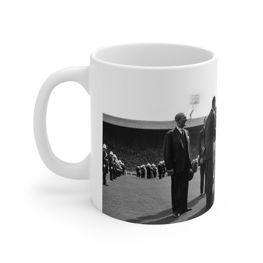 Manchester City 1956 FA Cup Final Team Photo Mug — Retro Black & White Football Ceramic Coffee Cup (11oz, 15oz)