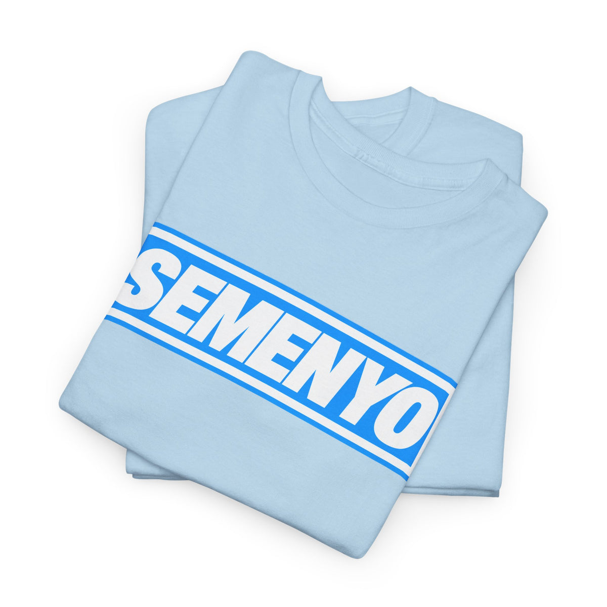 Semenyo Logo T-Shirt — Bold Blue Box-Text Tee