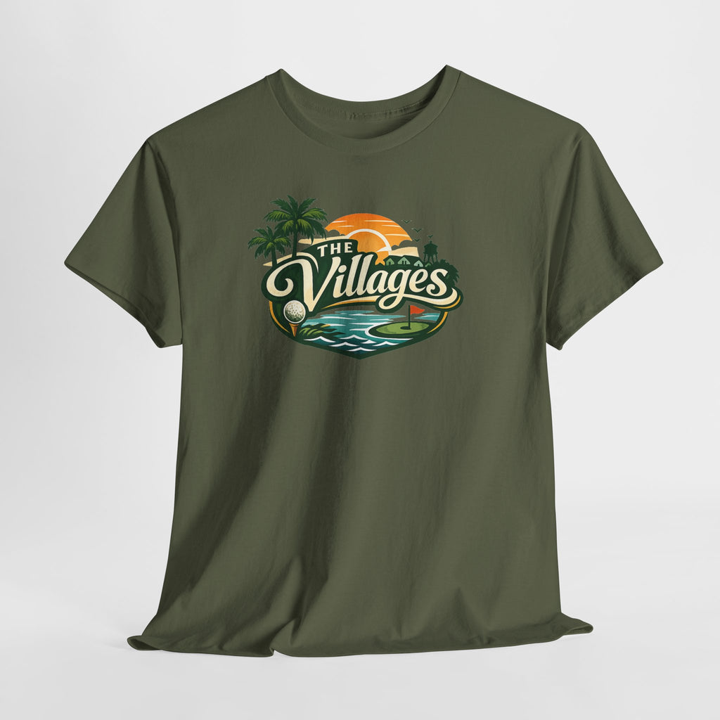 The Villages of Florida Sunset Logo Tee - Florida Palm Beach Retro T-Shirt