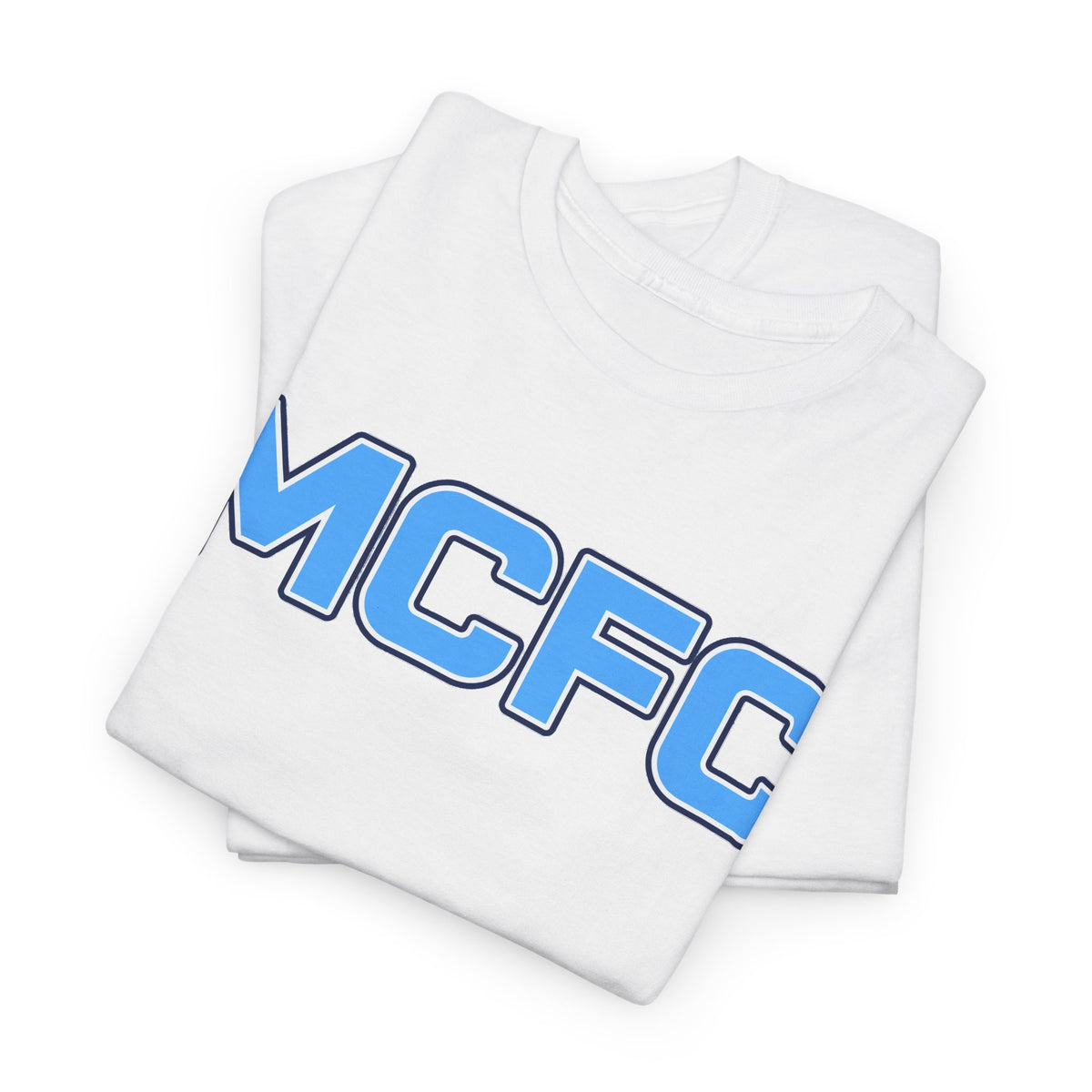MCFC Logo Cotton T-Shirt — Light Blue Football Fan Tee