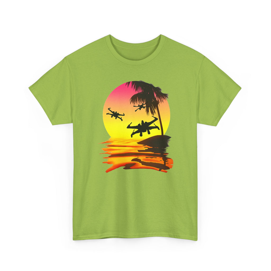 Star Wars X-Ring Sunset Beach Plane T-Shirt