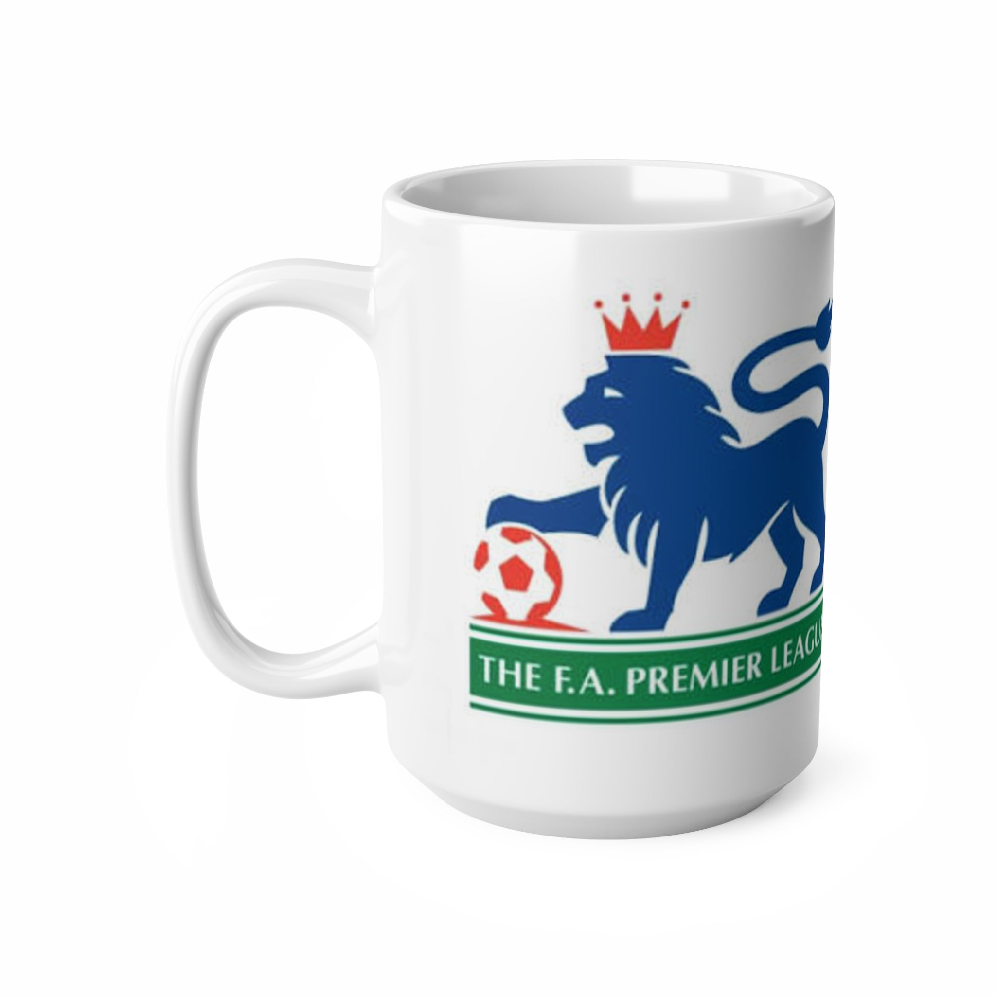 Retro Premier League Lion Logo Coffee Mug — Ceramic 11oz & 15oz