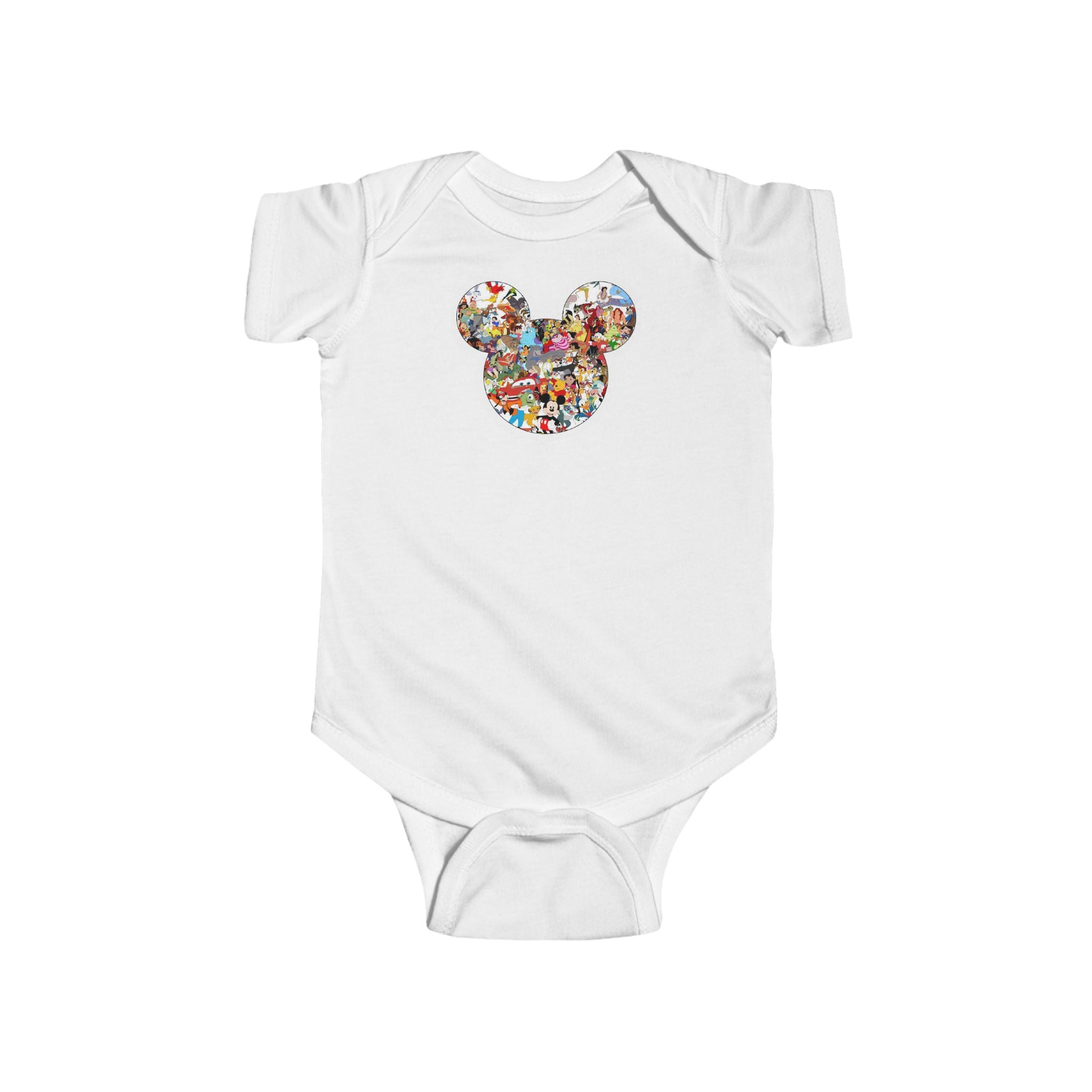 Mickey Mosaic Infant Bodysuit – Disney Character Collage Baby Onesie
