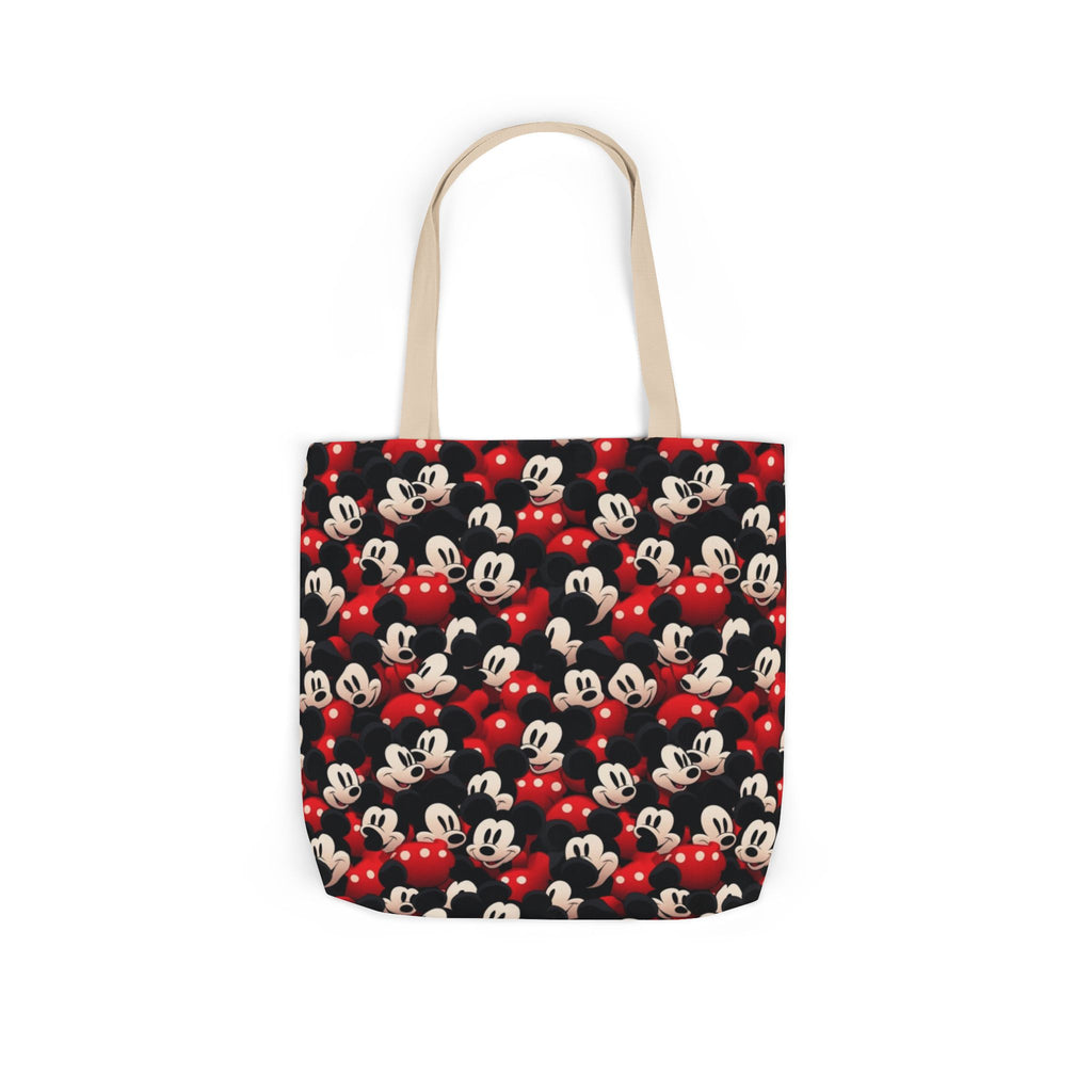 Mickey Mouse Canvas Tote — Retro Cartoon Character Allover Print