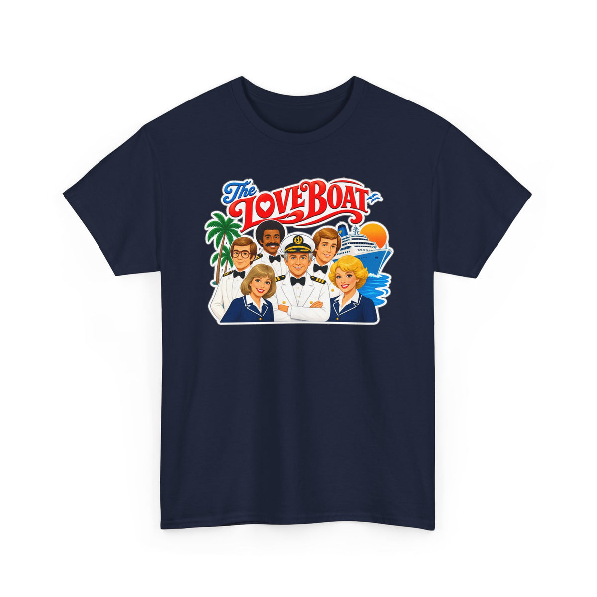 The Love Boat Crew Cotton T-Shirt — Retro TV Cruise Logo Tee