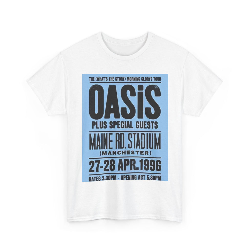 Oasis 1996 Maine Road Tour Poster T‑Shirt — Maine Rd. Stadium Concert Tee