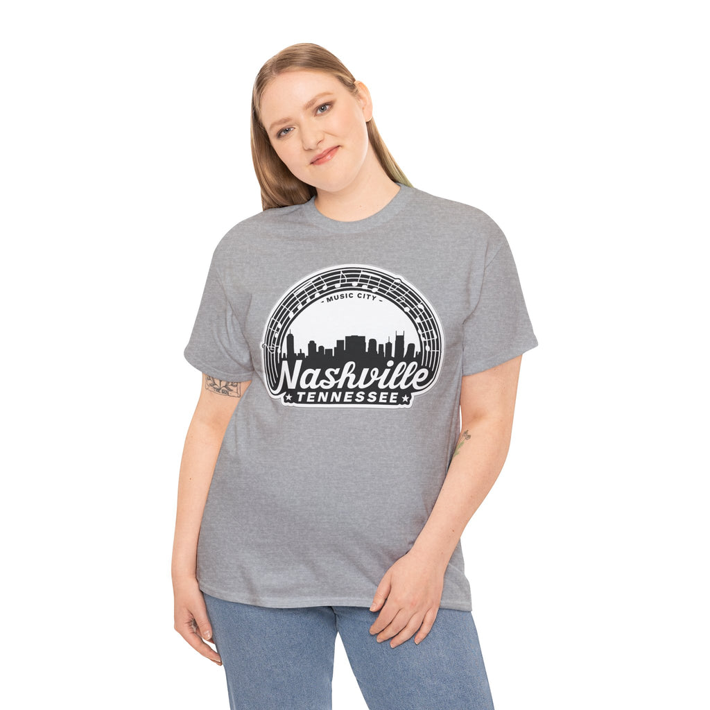 Nashville Tennessee Skyline Tee — Retro Music City Graphic Shirt