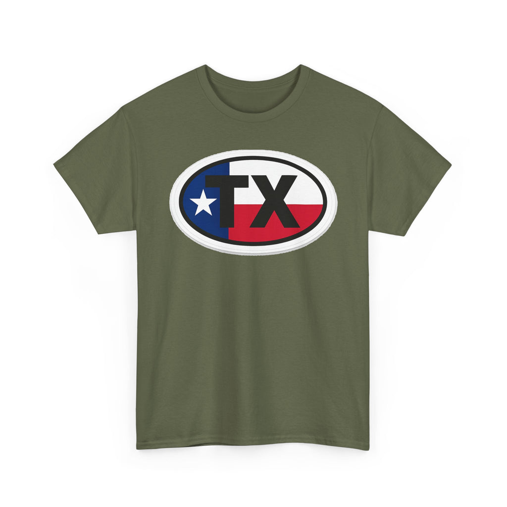Texas Flag TX Oval T-Shirt — Patriotic Lone Star Tee