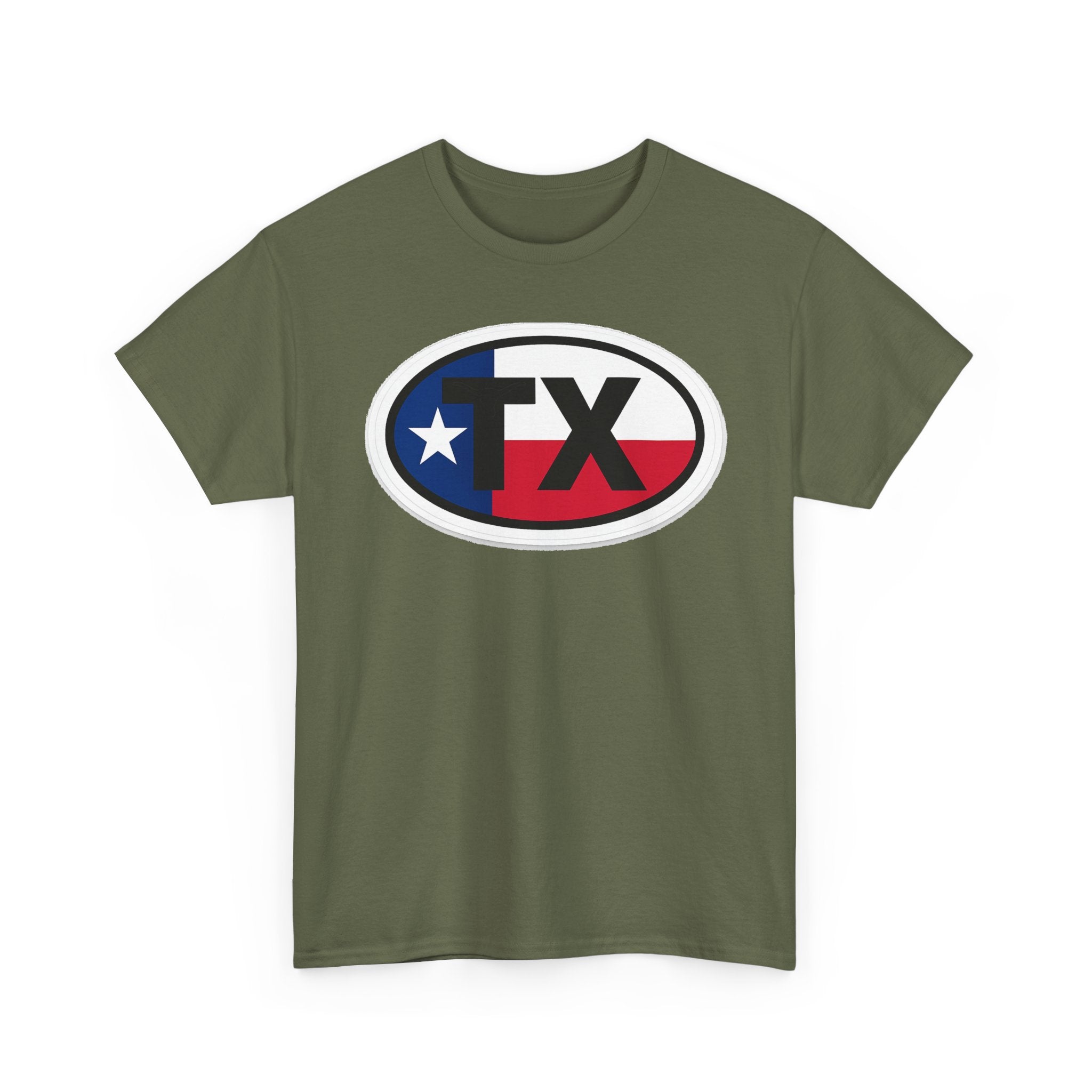Texas Flag TX Oval T-Shirt — Patriotic Lone Star Tee