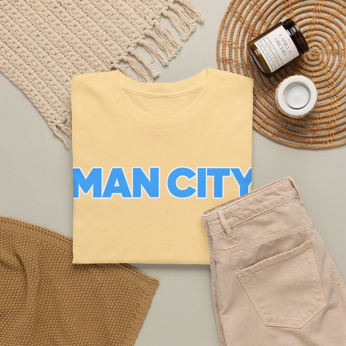Man City Cotton T‑Shirt — Minimal Football Fan Tee
