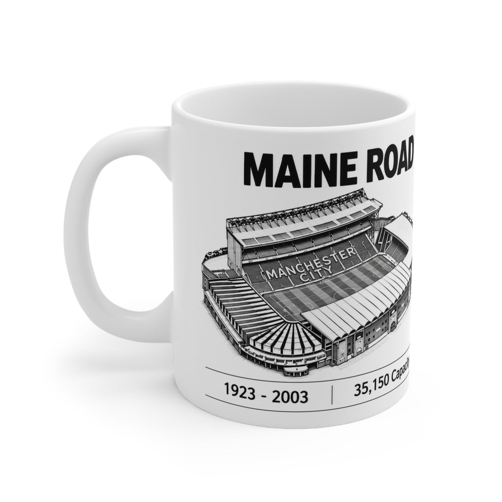 Manchester City Maine Road & Etihad Stadiums Ceramic Coffee Mug