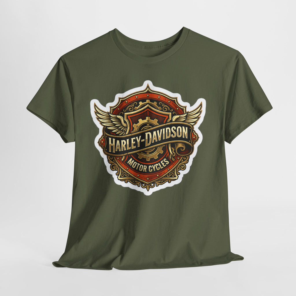 Harley-Davidson Flame Skull Inspired Cotton T-Shirt