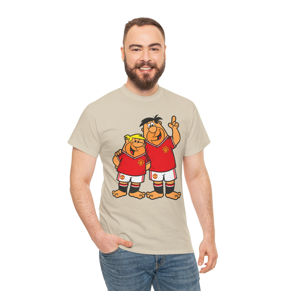 Manchester United The Flintstones Cartoon Football Fans T-Shirt