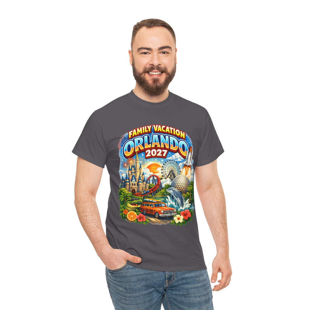 Orlando 2027 Family Vacation T-Shirt — Retro Theme Park Souvenir Tee