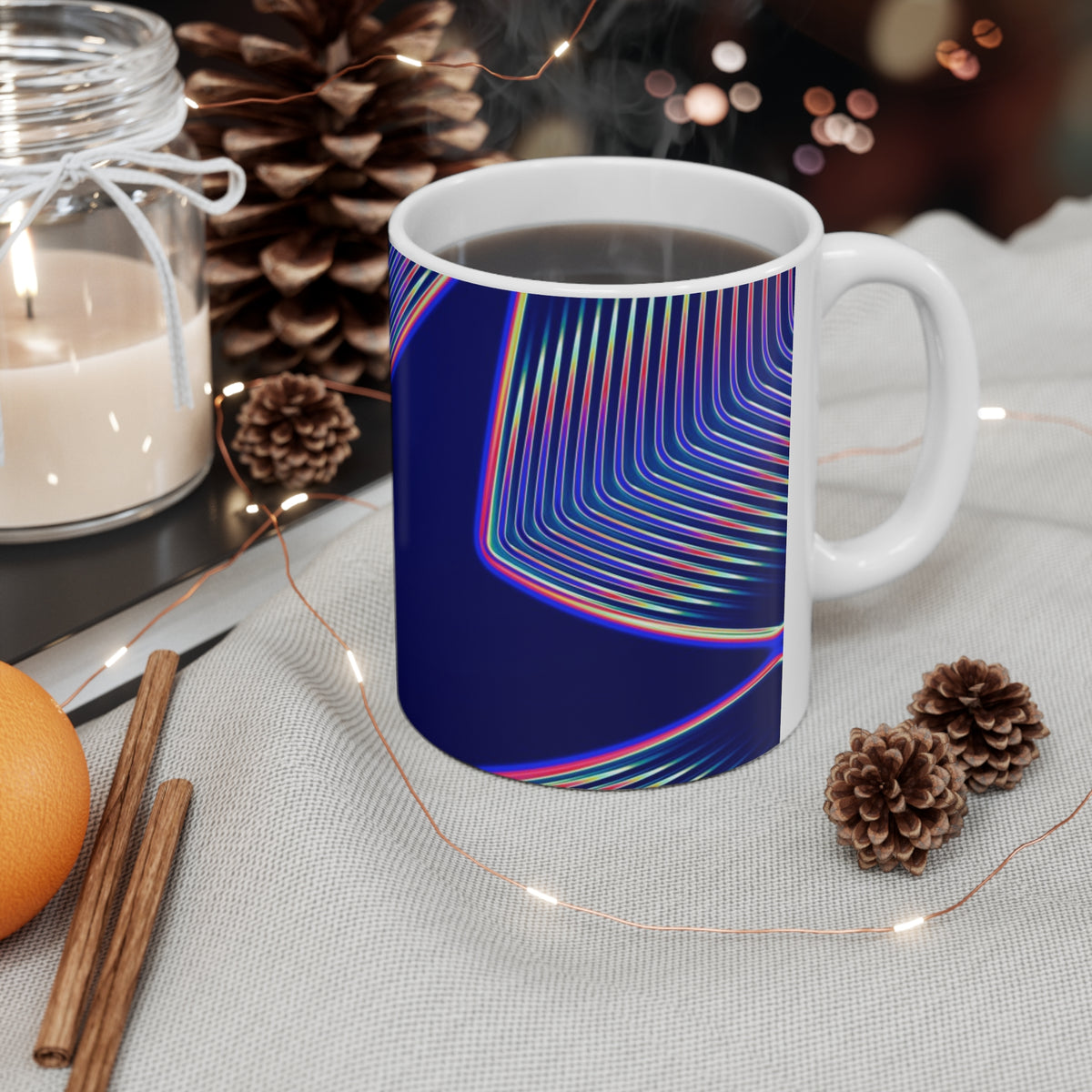 Champions League Star Ceramic Coffee Mug — Retro Wave 11oz & 15oz