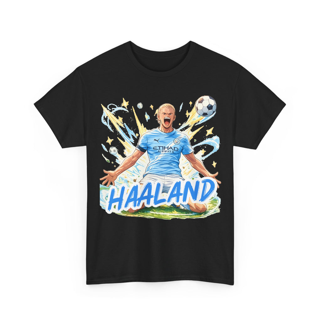 Erling Haaland Anime Fan Tee — Celebratory Football Player Graphic T-Shirt