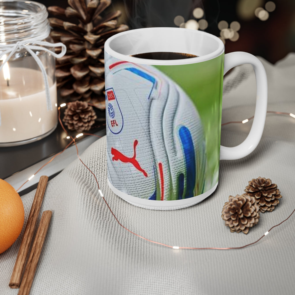 EFL Puma Football Match Ball Mug — Sky Bet EFL Design, Ceramic Coffee Cup (11oz/15oz)