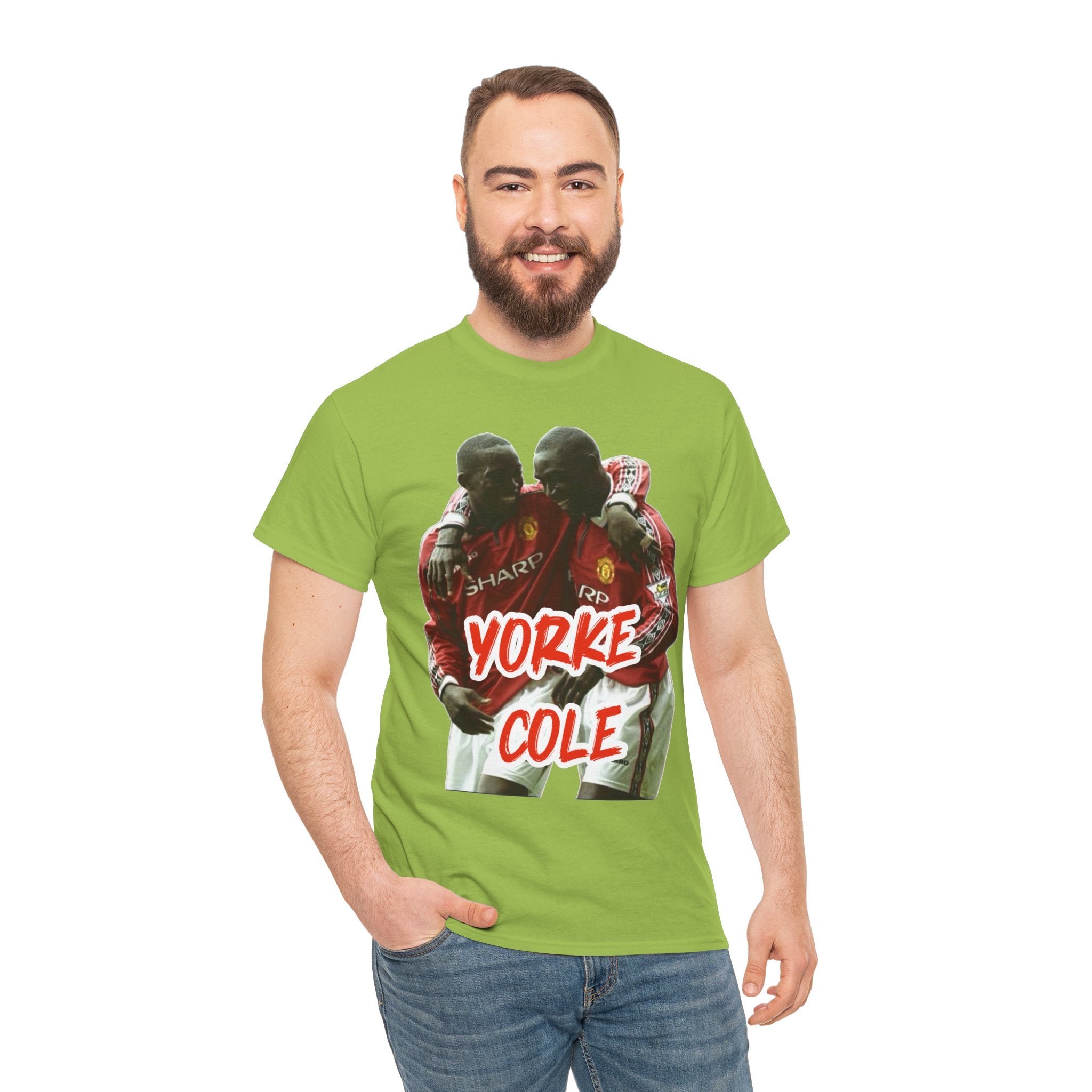 Yorke & Cole Manchester United Soccer Legends Graphic Tee — 'Yorke Cole' Retro Football Shirt