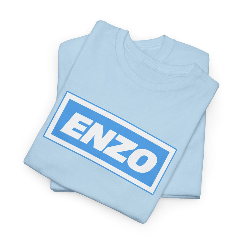 Enzo Man City Inspired Logo Tee — Classic Box-Logo Graphic T-Shirt