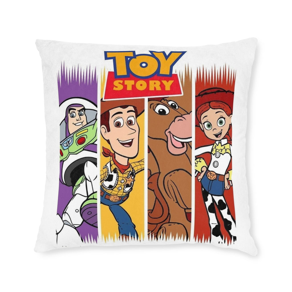 Toy Story Characters Square Pillow - Buzz, Woody, Bullseye & Jessie Decorative Throw Cushion
