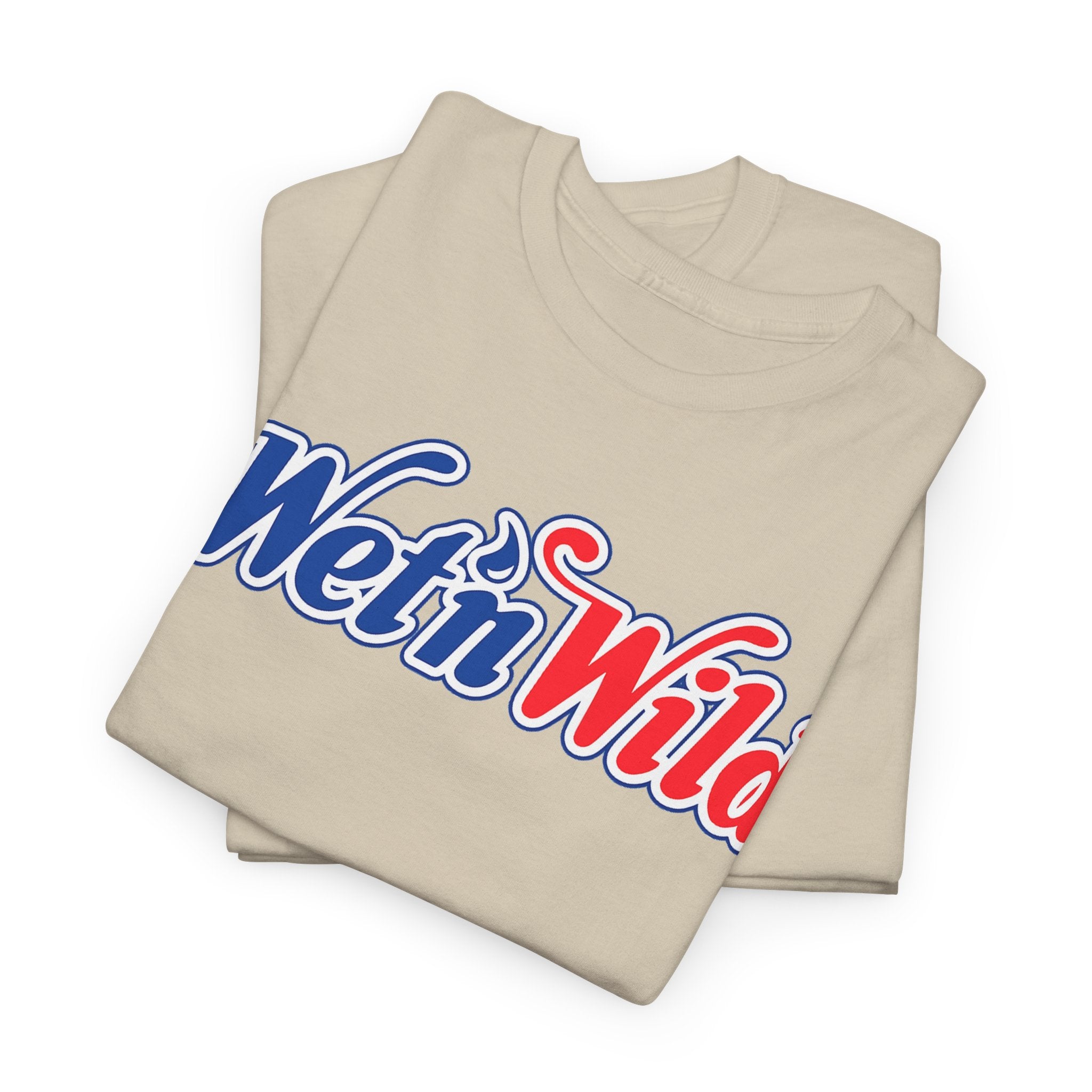 Wet 'n Wild Retro Script T-Shirt — Red & Blue Patriotic Graphic Tee