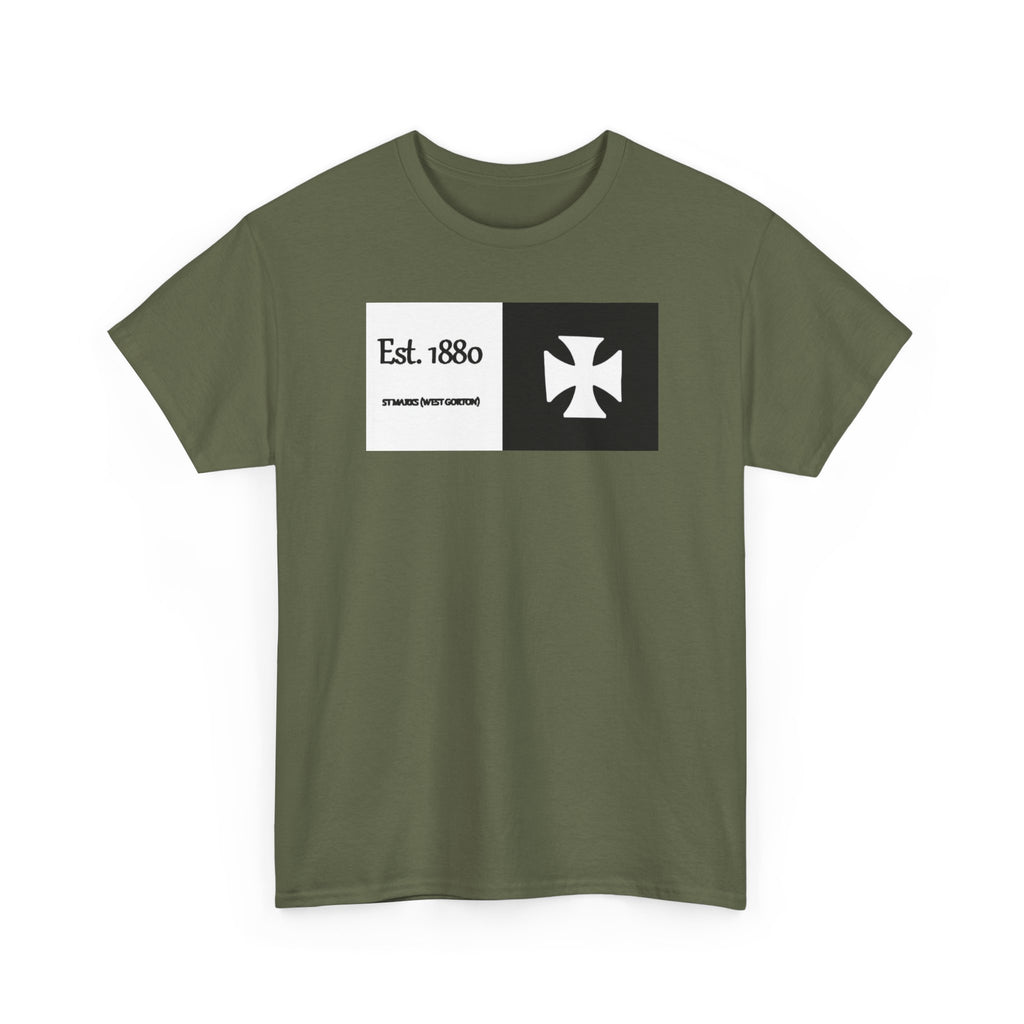 ST Mark's West Gorton (Manchester City) Est. 1880 Cross Logo T-Shirt