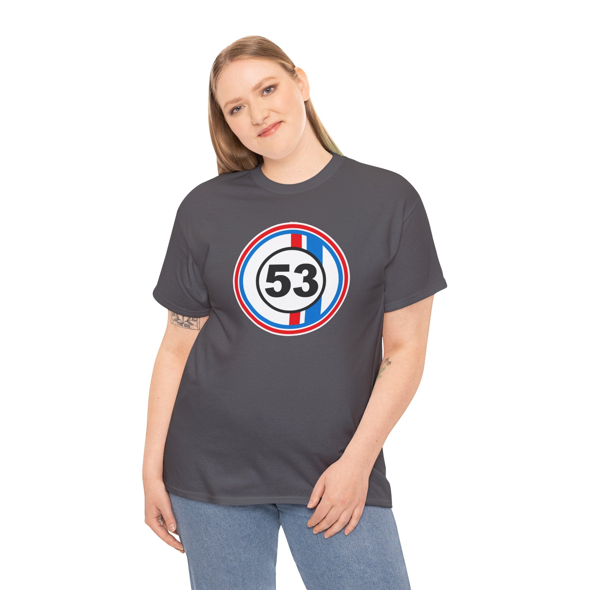 Racing Stripe Number 53 Cotton T-Shirt / Tee