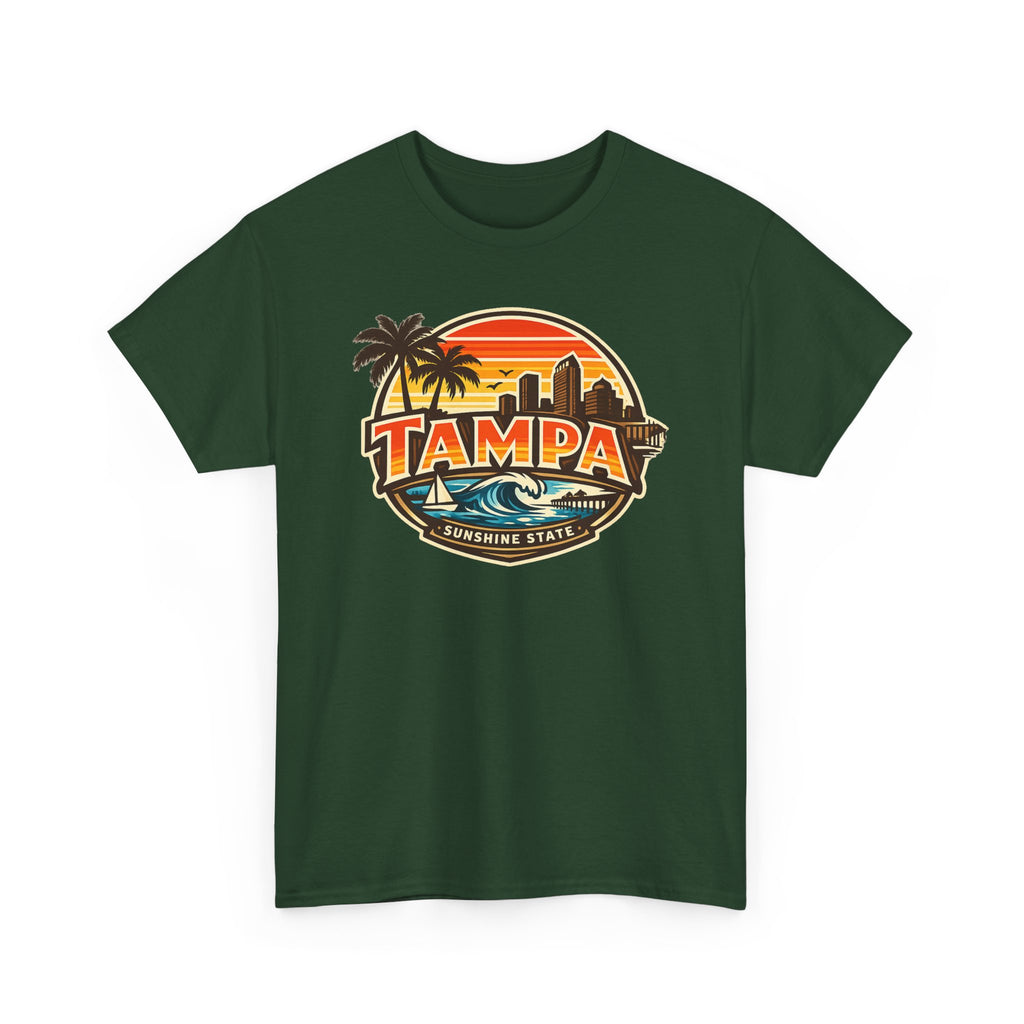 Tampa Retro Sunset T-Shirt – Vintage Palm Beach Skyline Tee