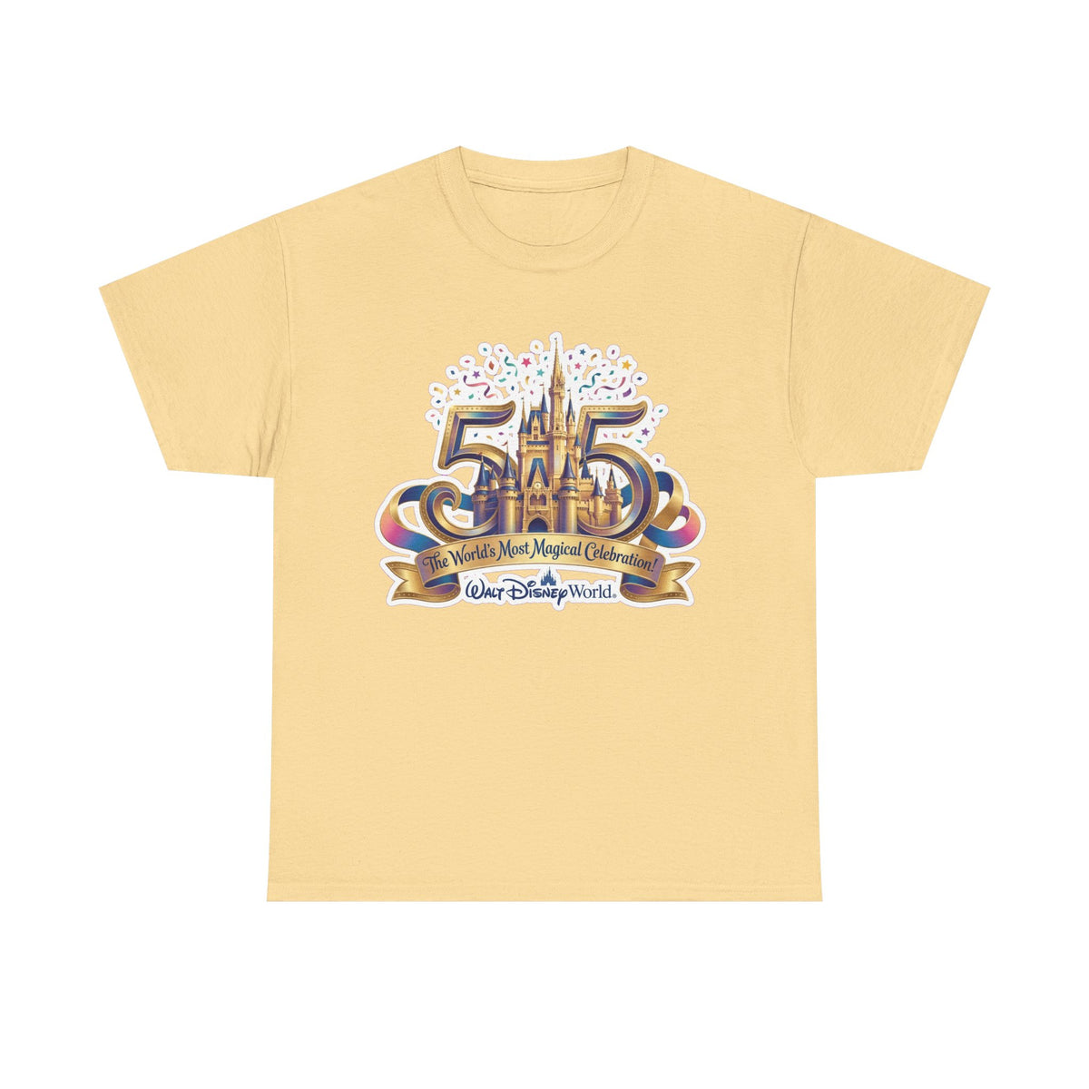 Disney World 50th Anniversary Castle Tee — 'The World's Most Magical Celebration' Souvenir T-Shirt