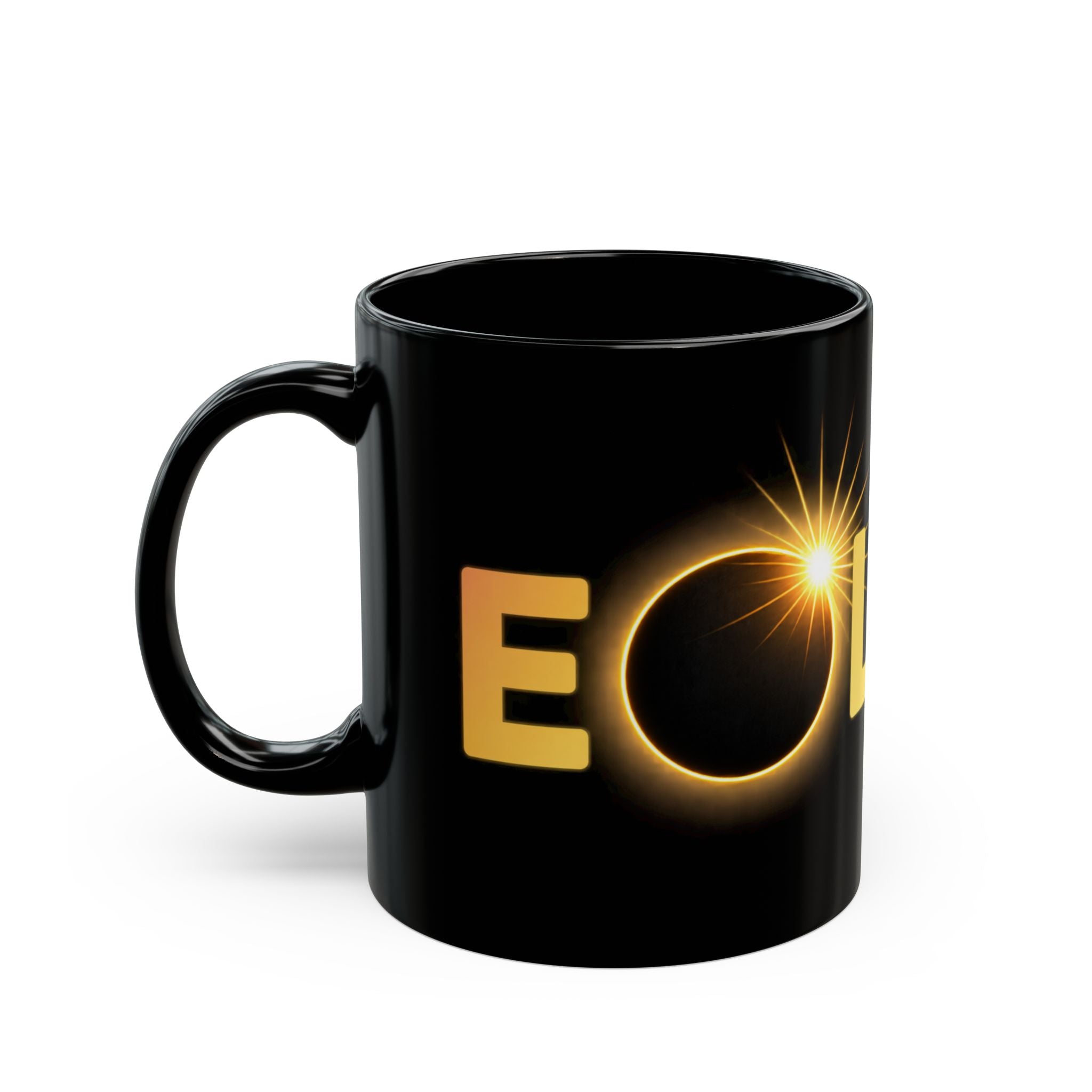 Eclipse 2026 Black Coffee Mug — Aug 12 2026 Solar Eclipse Souvenir (11oz/15oz)