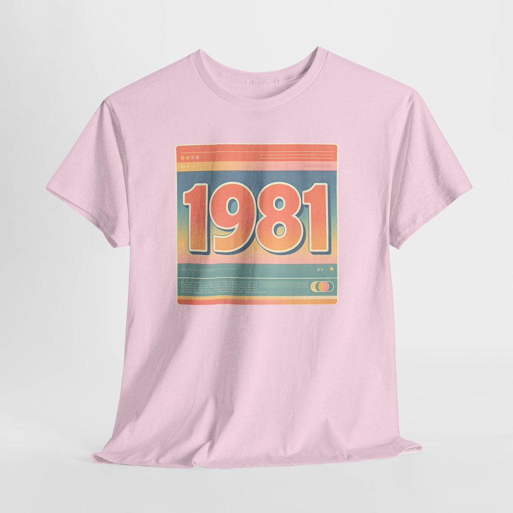 Vintage 1981 Retro Tee — 40th Birthday Gift Shirt