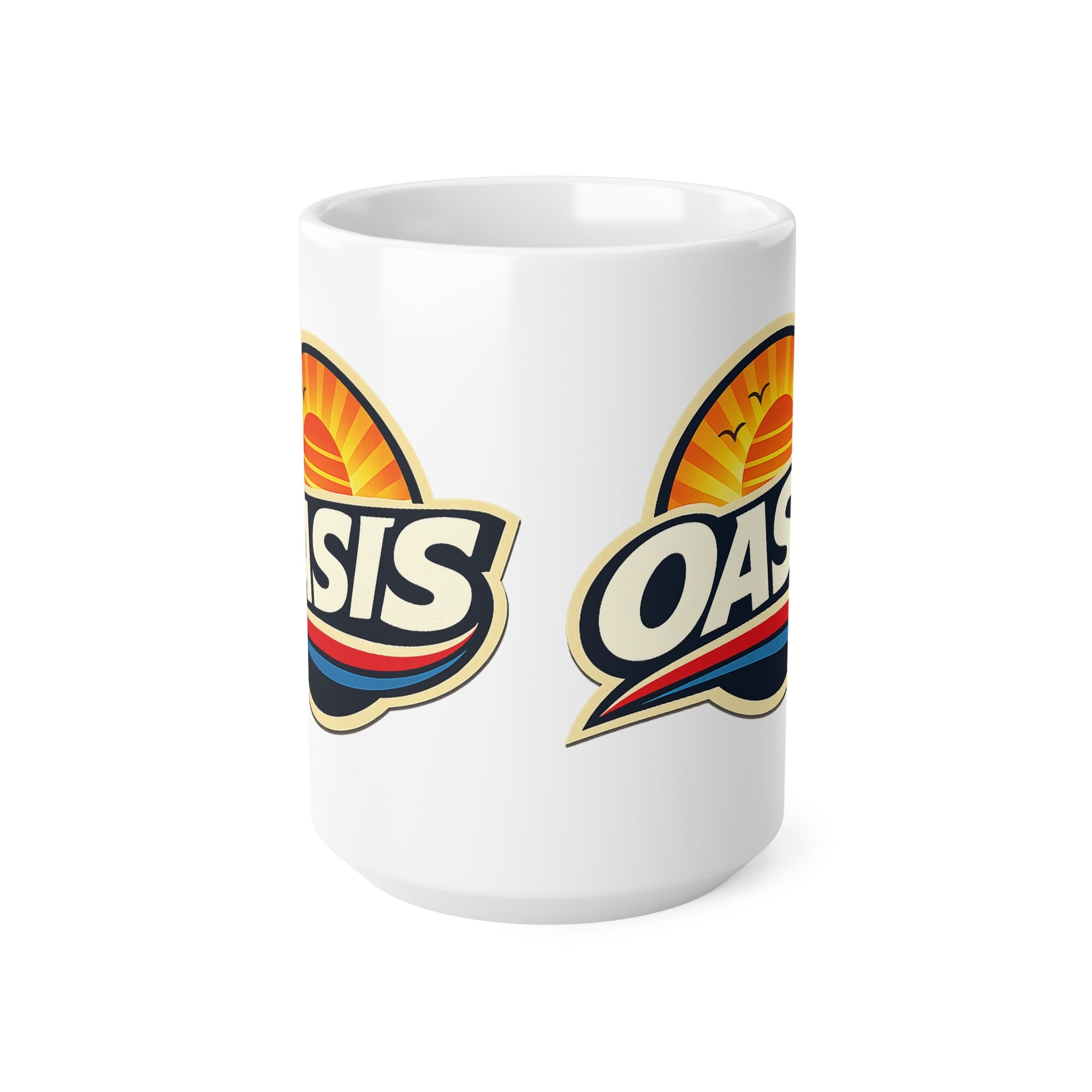 Oasis Sunrise Ceramic Mug — 11oz & 15oz Coffee Cup