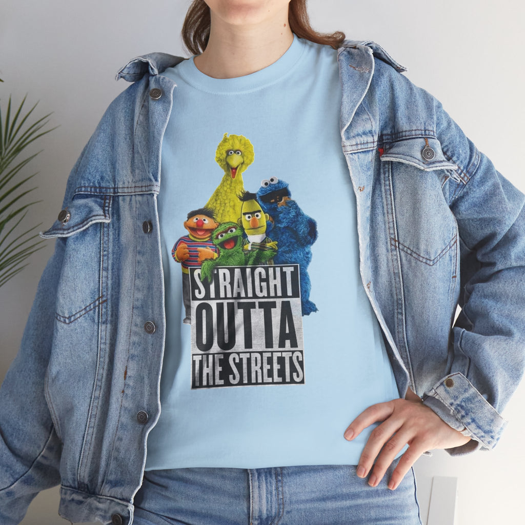 T-Shirt — "Straight Outta the Streets" Sesame Friends Graphic Tee