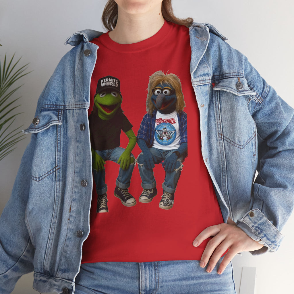 Kermit & Gonzo Waynes World Inspired Character Graphic T-Shirt