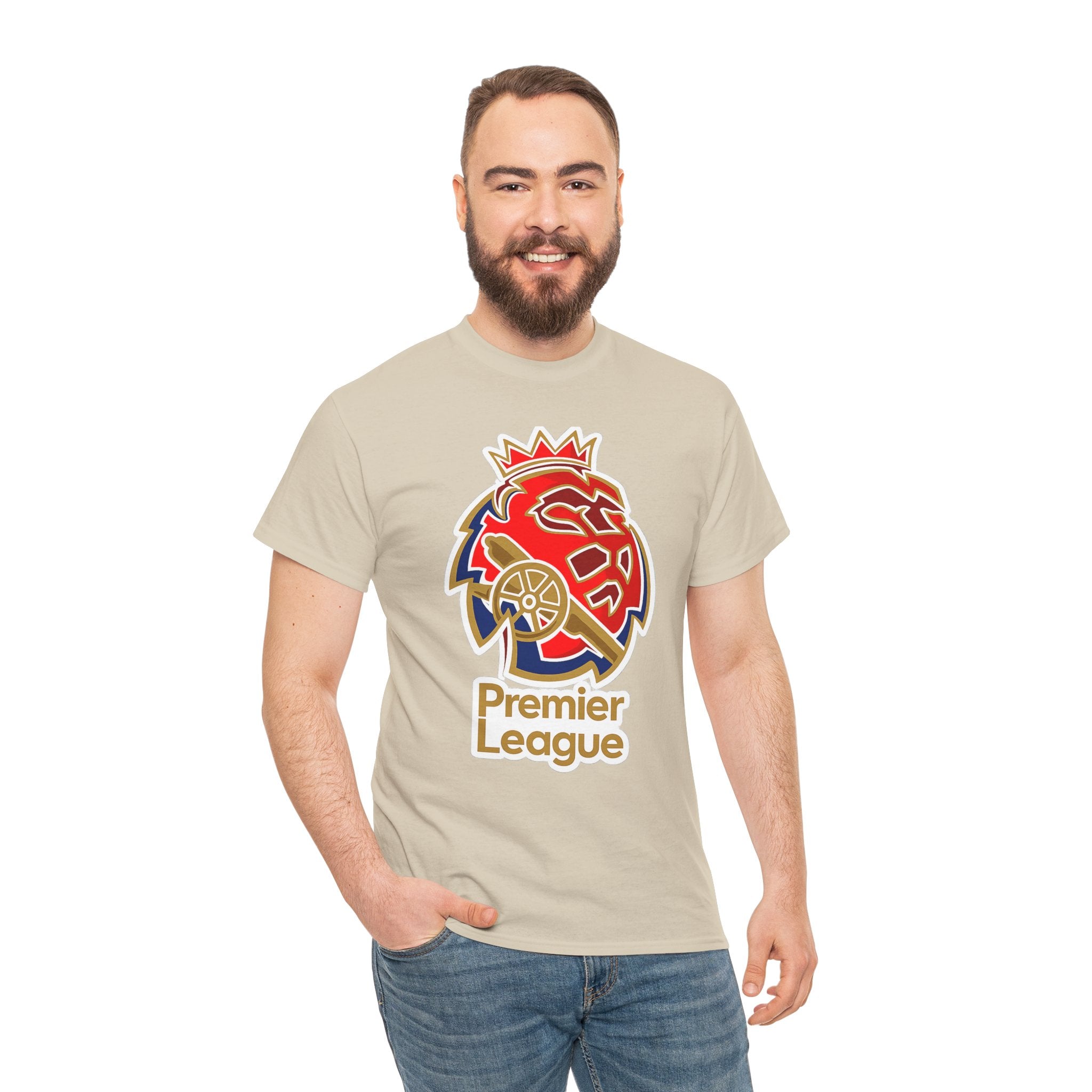 Arsenal Premier League Lion Logo T-Shirt — Soccer Fan Tee